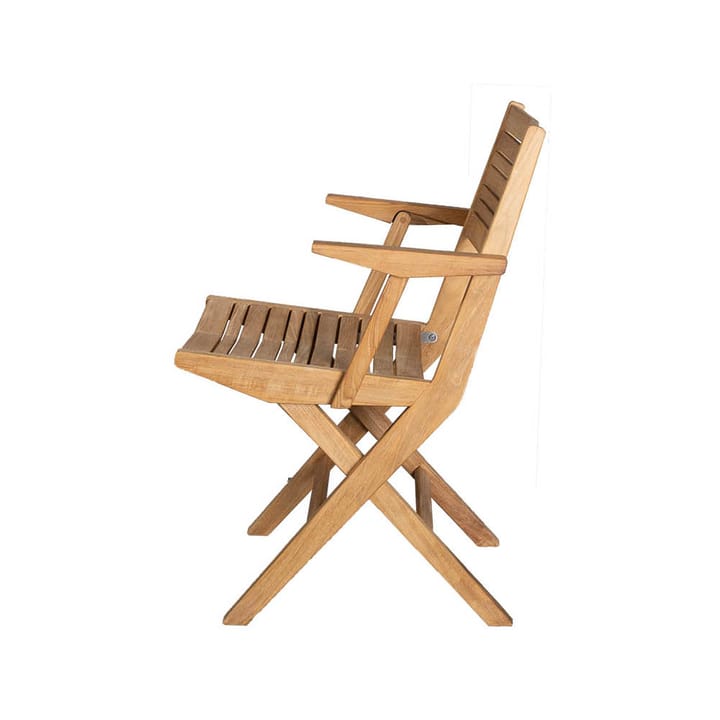 Flip sammenleggbar stol - Teak, med armlener - Cane-line