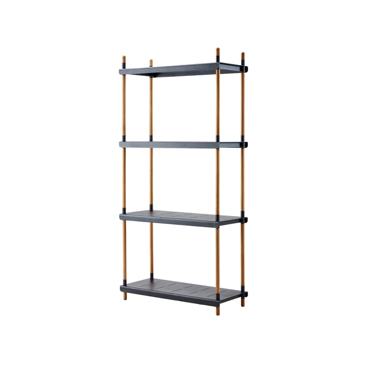 Frame hyllesystem - Lava grey, komplett, teak - Cane-line