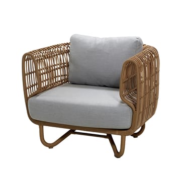 Nest Loungestol weave - Natural, Cane-Line Natté light grey - Cane-line