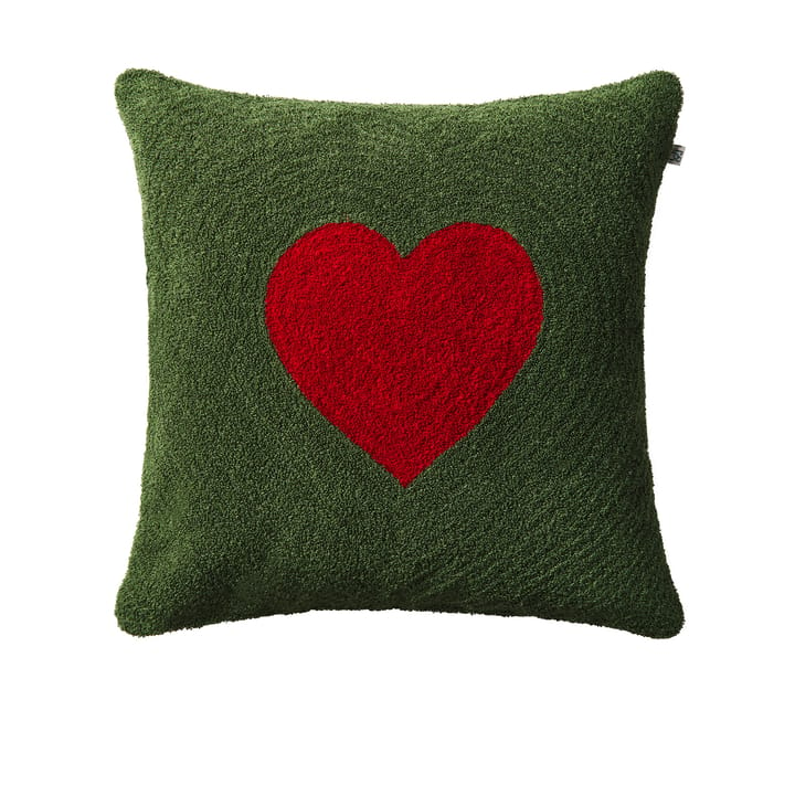 Love putetrekk 50x50 cm - Forest green-red - Chhatwal & Jonsson