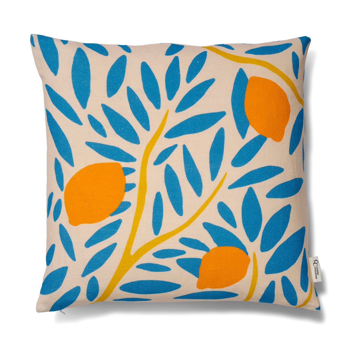 Bilde av Classic Collection Sunny citrus putetrekk 50x50 cm Blå