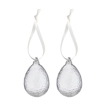 Gry påskeanheng Egg 2-pk - Clear - Cooee Design