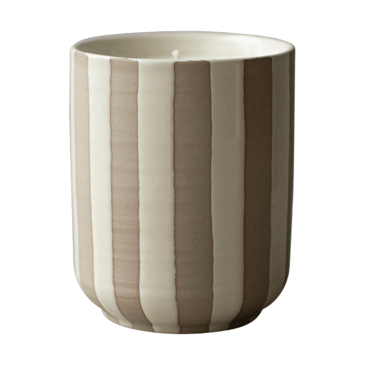 Burn duftlys 60 t - Stripe creme - DBKD