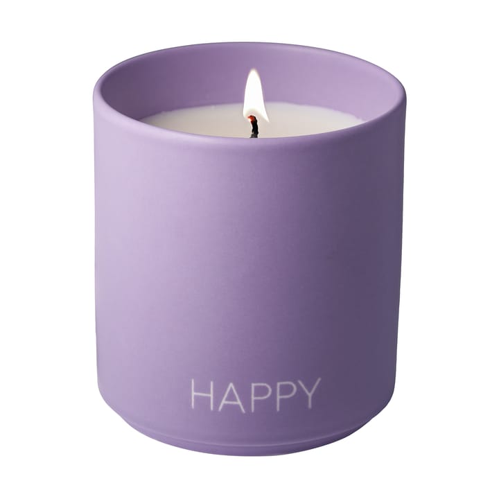 Duftlys large Ø8 cm - Happy-purple - Design Letters