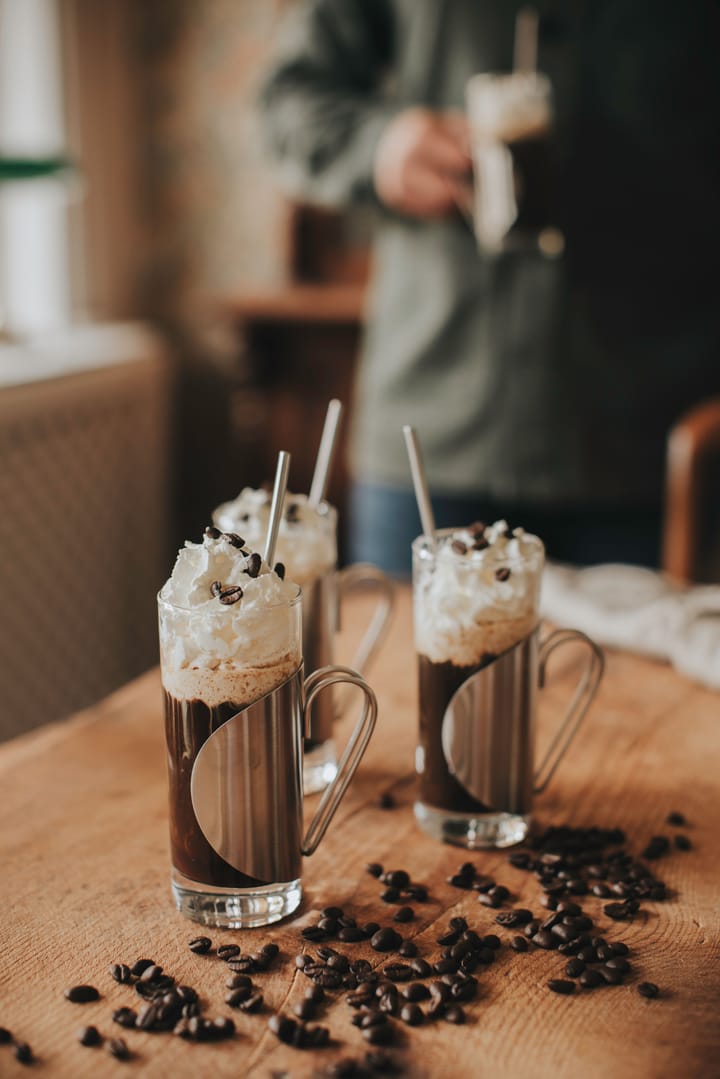 Darry Irish Coffee-sett, Glass-rustfritt stål Dorre