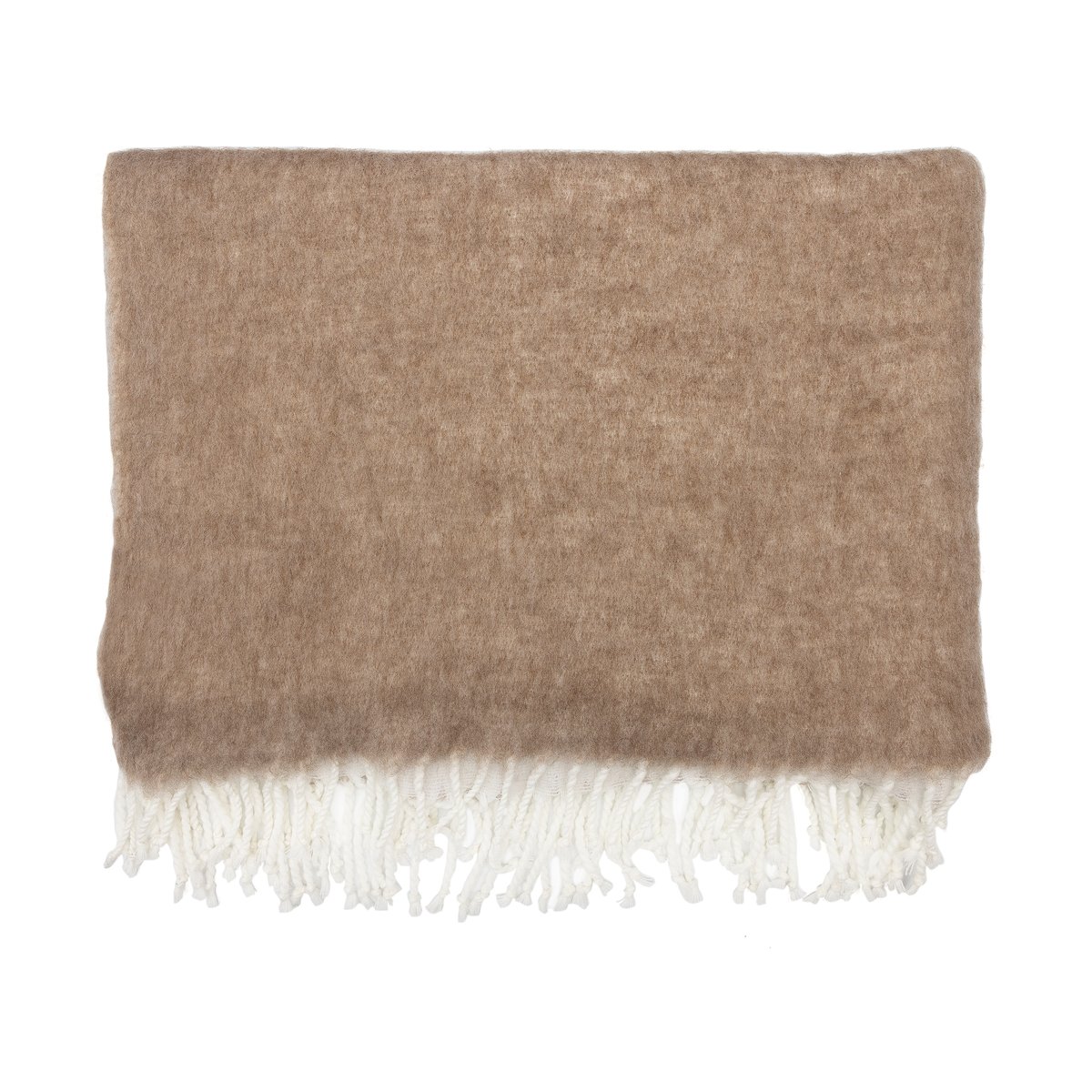 Bilde av ERNST Ernst pledd med frynser 130x170 cm Beige