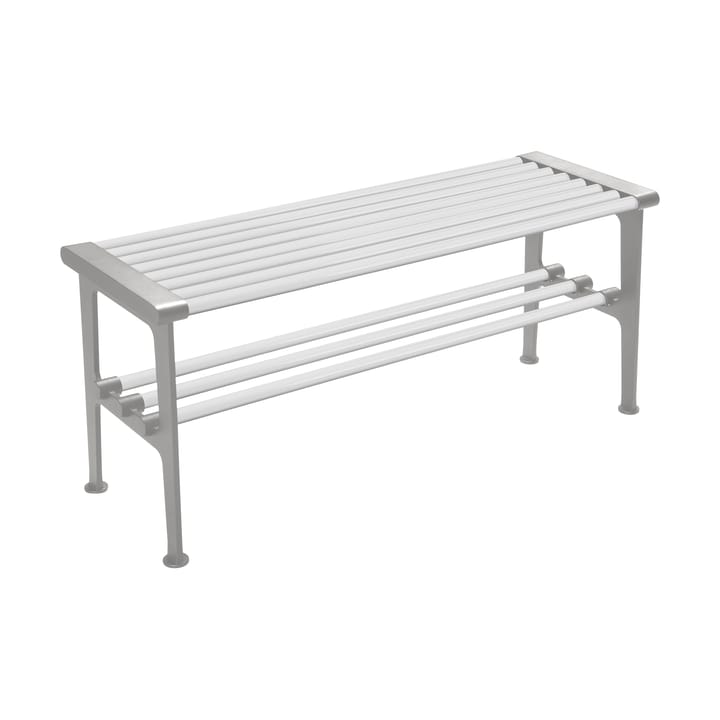 Nostalgi benk 100 cm - Hvit-aluminium - Essem Design