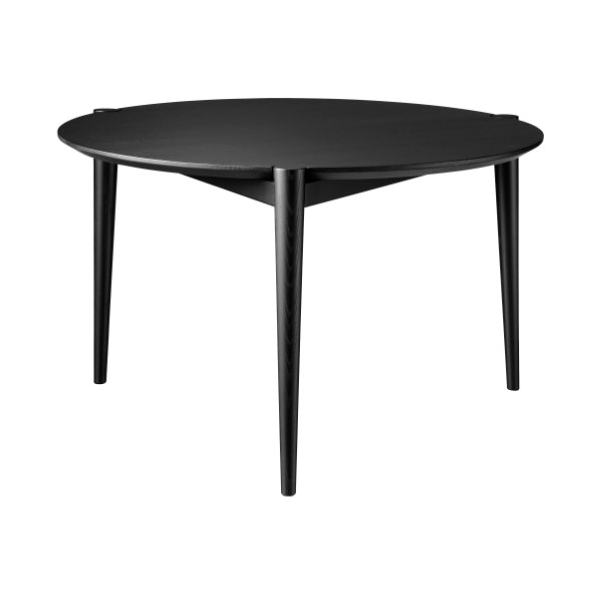 Bilde av FDB Møbler D102 Søs sofabord Ø70 cm Oak black painted