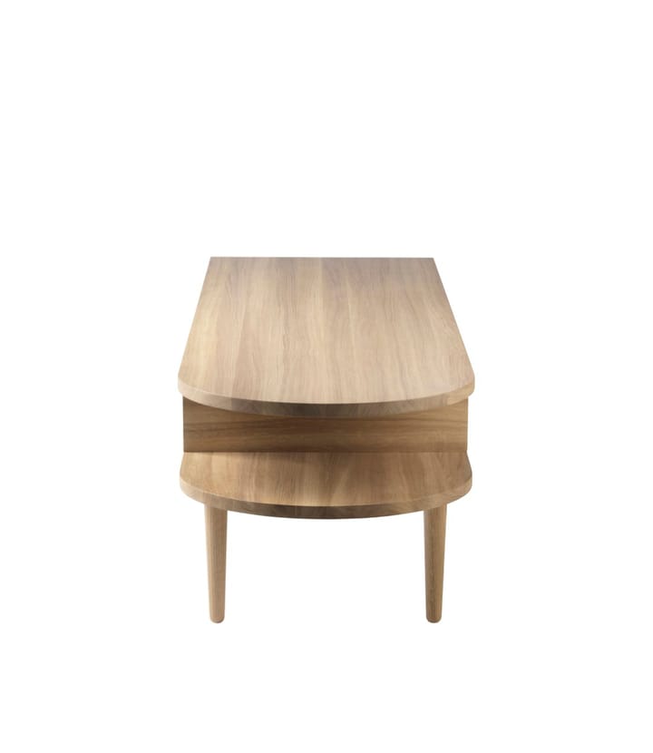 F24 Radius benk - Oak nature lacquered-45x145 cm - FDB Møbler