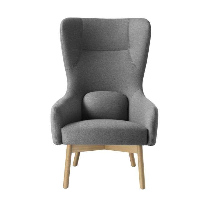 L35 Gesja Wing Chair lenestol - Oak nature lacquered-dark grey - FDB Møbler