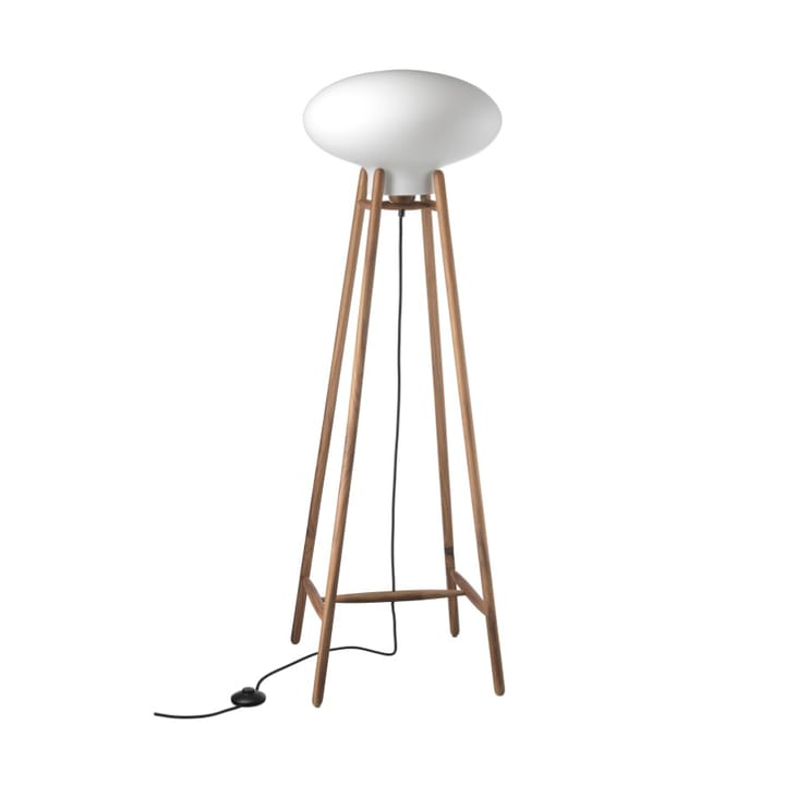 U5 Hiti gulvlampe - Opal glass-walnut nature lacquered - FDB Møbler