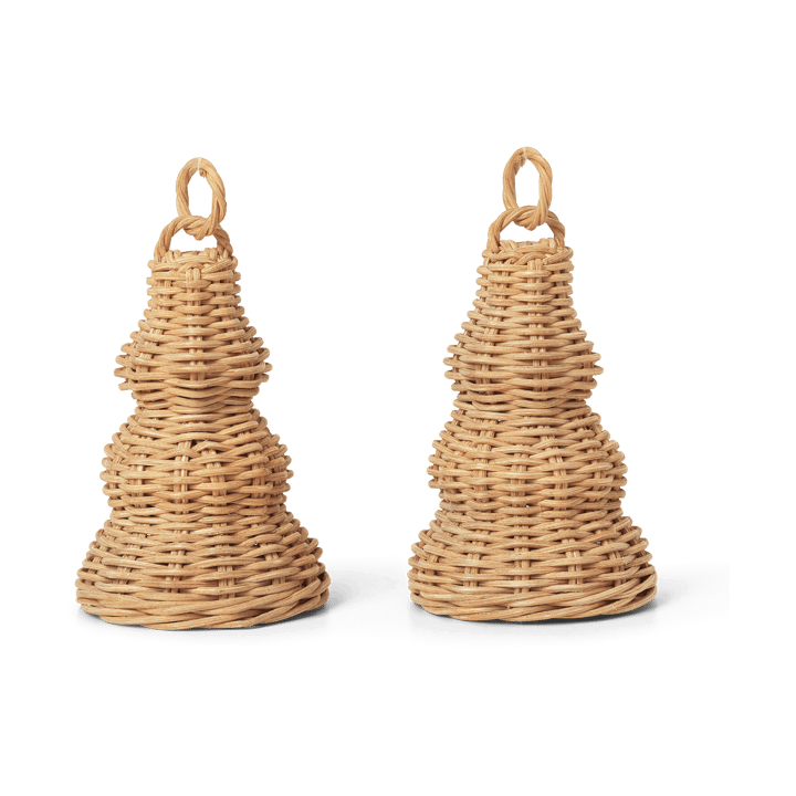 Braided Bell Baubles julhänge 2-pakning - Natural - ferm LIVING