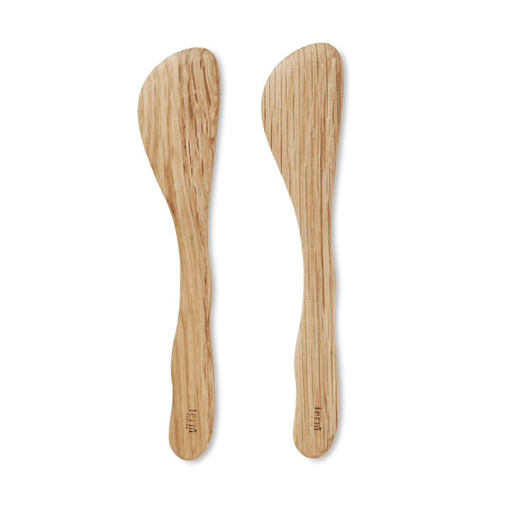 Cairn smørkniv 2-pakning - Oak - ferm LIVING