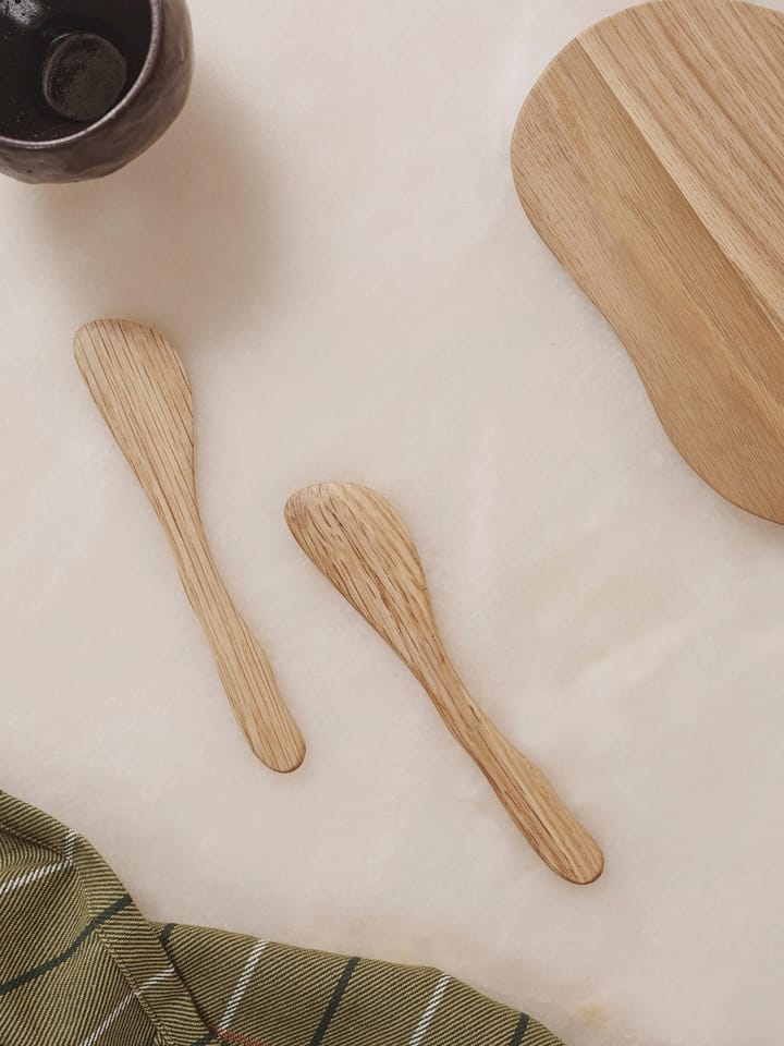 Cairn smørkniv 2-pakning - Oak - ferm LIVING