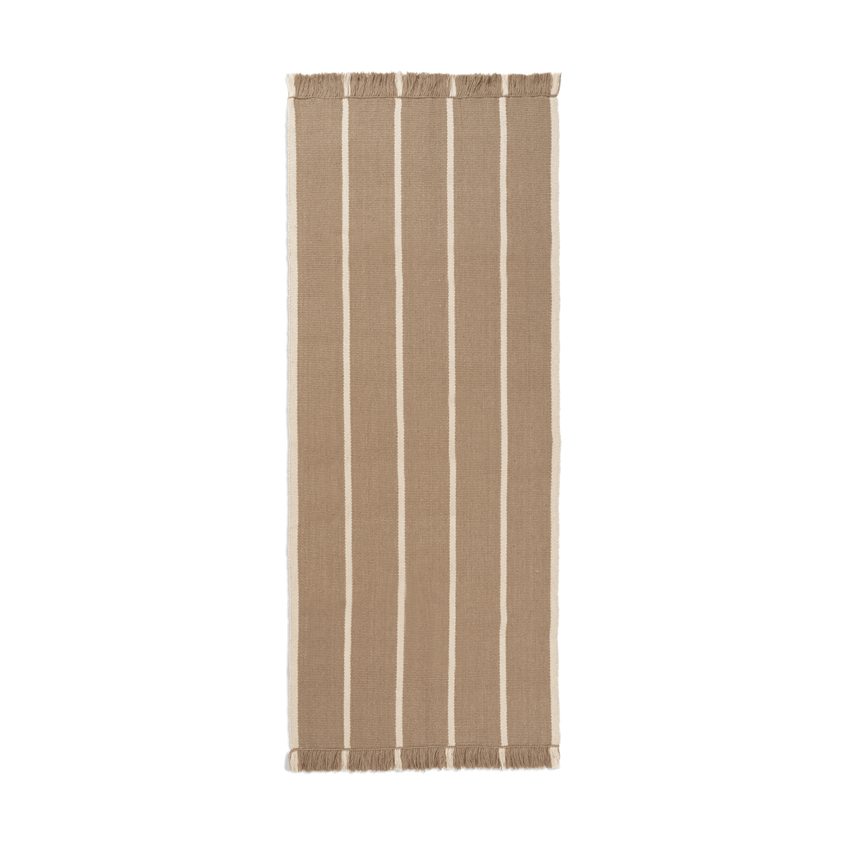 Bilde av ferm LIVING Calm kelim entréteppe Dark Sand Off-white 80x200 cm