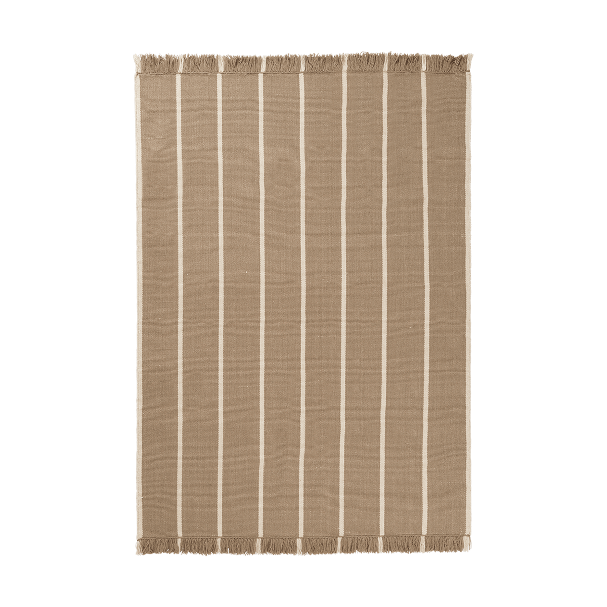 Bilde av ferm LIVING Calm kelim teppe Dark Sand Off-white 140x200 cm