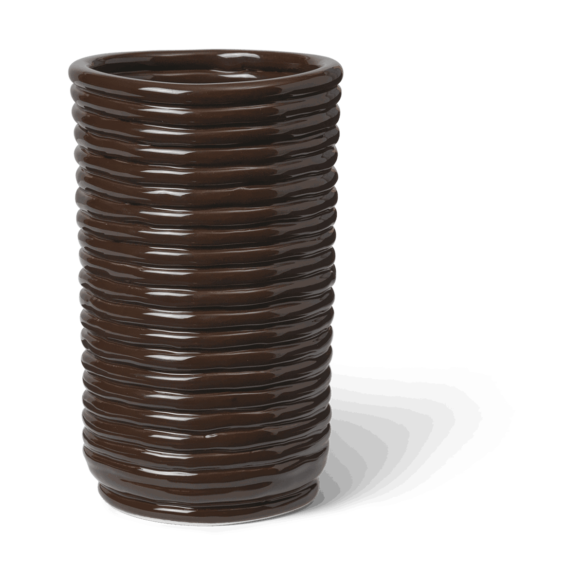 Bilde av ferm LIVING Corduroy vase 21 cm Carob Brown