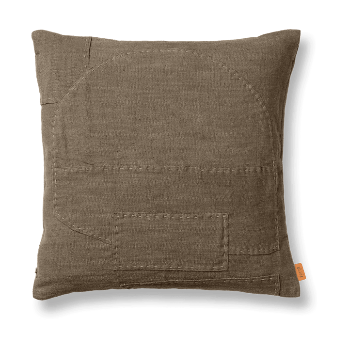 Darn putetrekk 50 x 50 cm - Dark Taupe - ferm LIVING