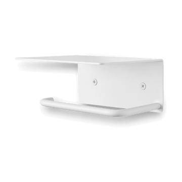 Dora toalettpapirholder med hylle - White - ferm LIVING