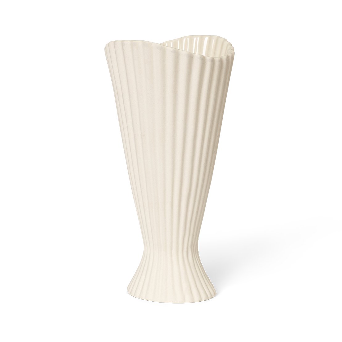 Bilde av ferm LIVING Fountain vase 23 cm Off white