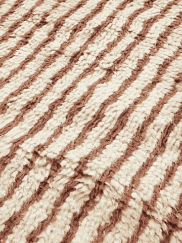 Kami teppe - Off white-red brown, 120x180 cm - ferm LIVING