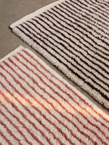 Kami teppe - Off white-red brown, 120x180 cm - ferm LIVING