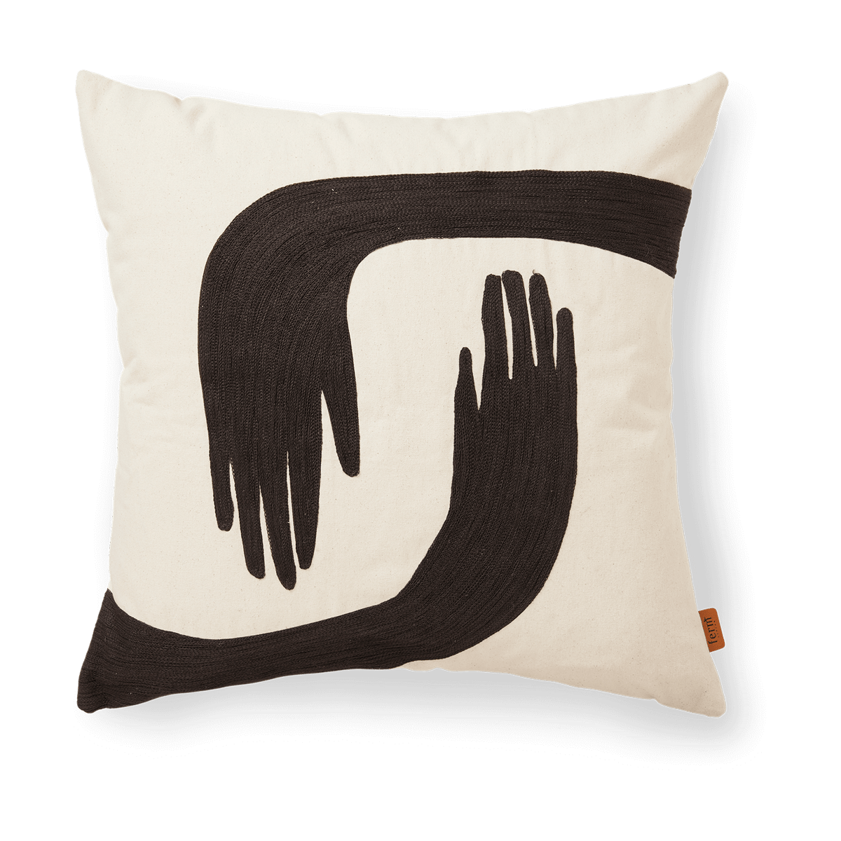 Bilde av ferm LIVING Pose pute 50x50 cm Coffee-undyed