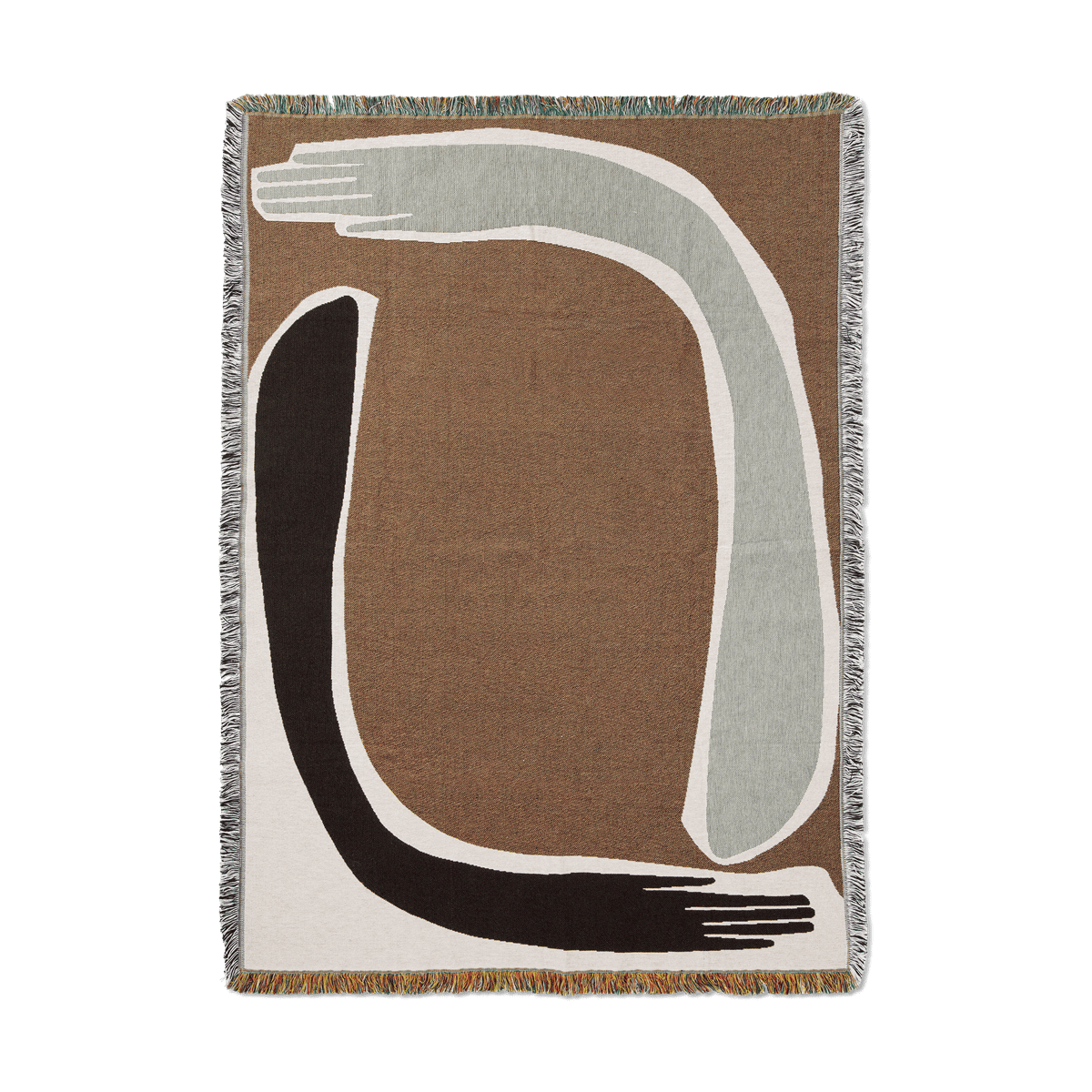 Bilde av ferm LIVING Pose Tapestry pledd 120x170 cm Coffee