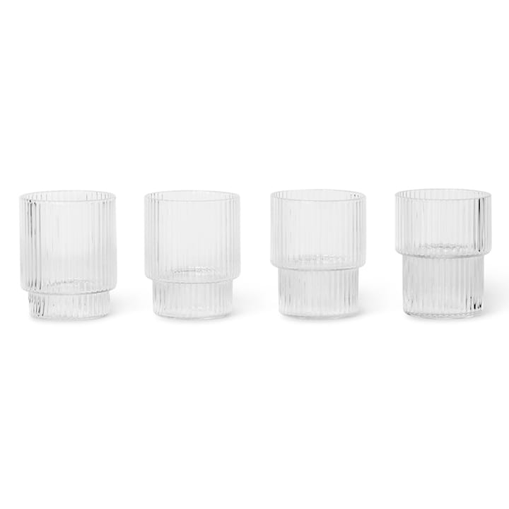 Ripple glass small 6 cl 4-pakning - Klar - Ferm LIVING