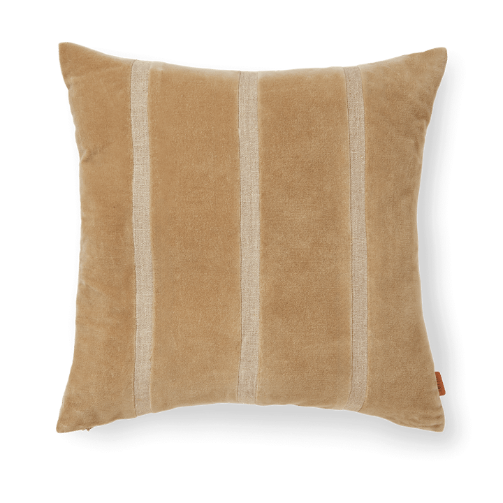 Senti Stripe pute 50x50 cm - Dark sand-linen - Ferm LIVING