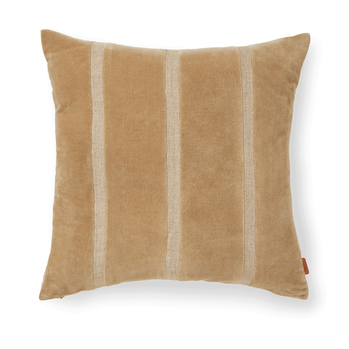 Bilde av ferm LIVING Senti Stripe pute 50x50 cm Dark sand-linen