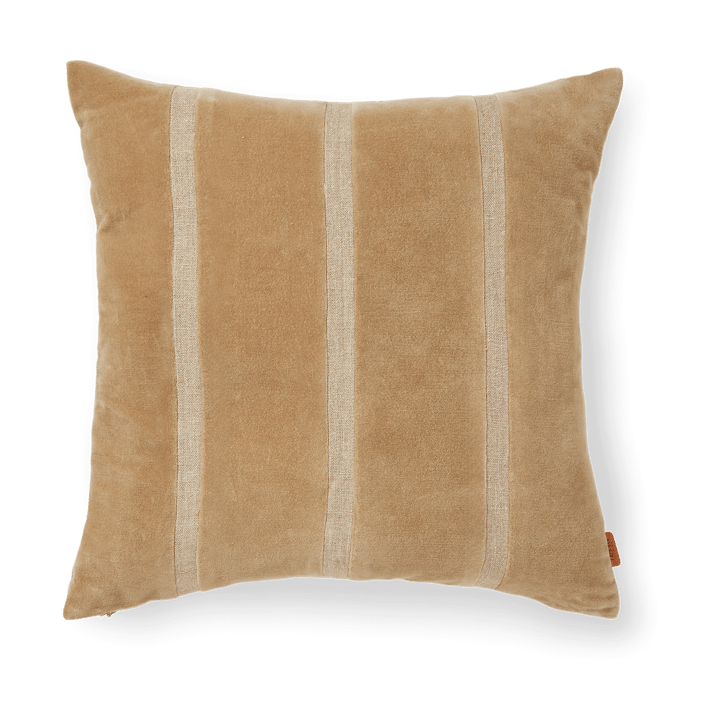 Senti Stripe putetrekk 50x50 cm - Dark sand-linen - ferm LIVING