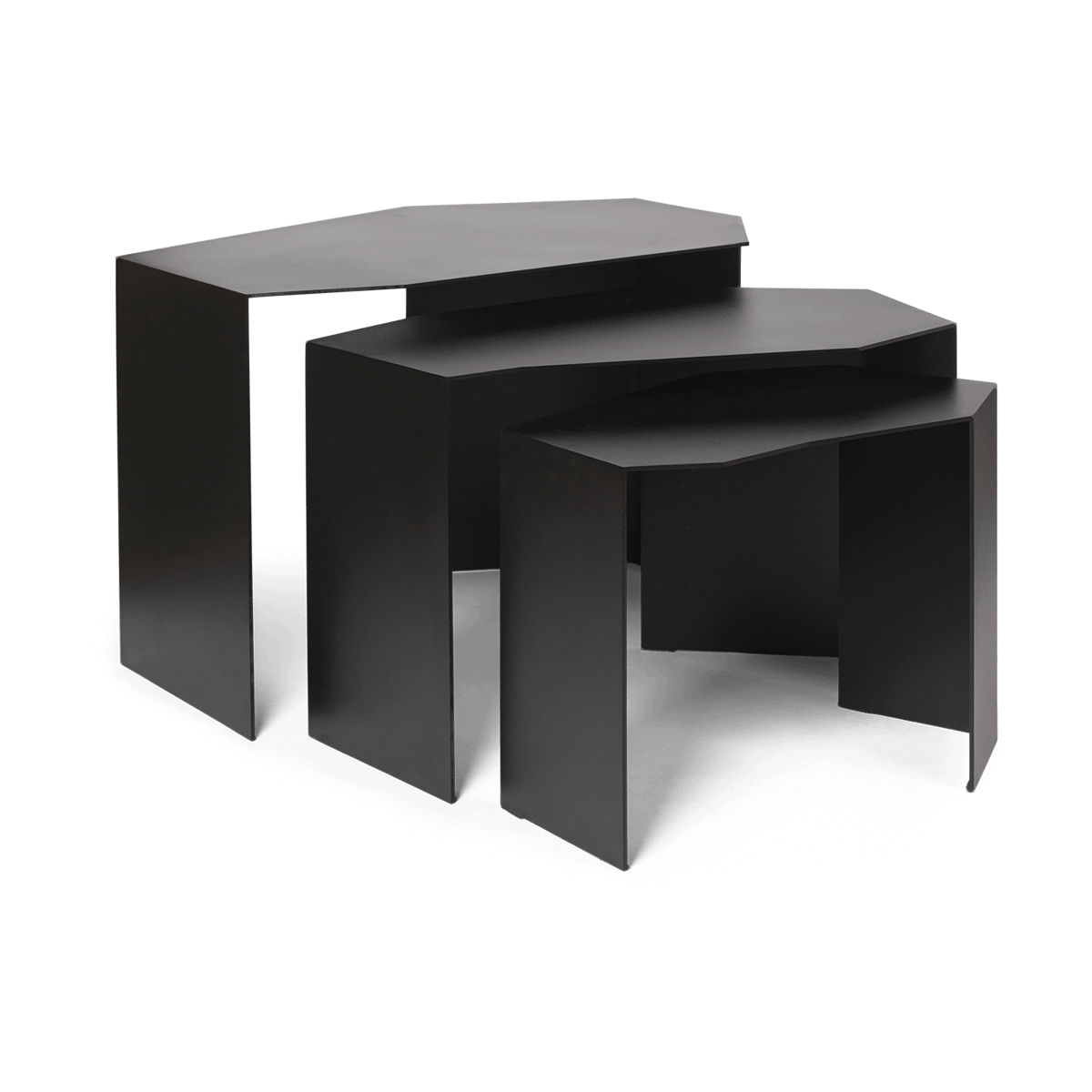 Bilde av ferm LIVING Shard cluster bord 3-pakn. Black