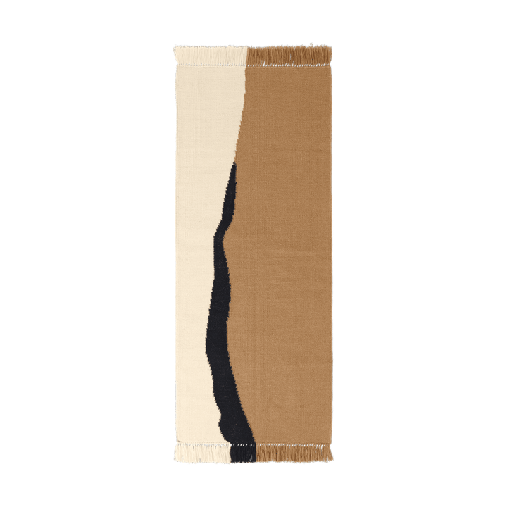 Soil Kelim entréteppe - Dark sand-off white, 70x180 cm - ferm LIVING