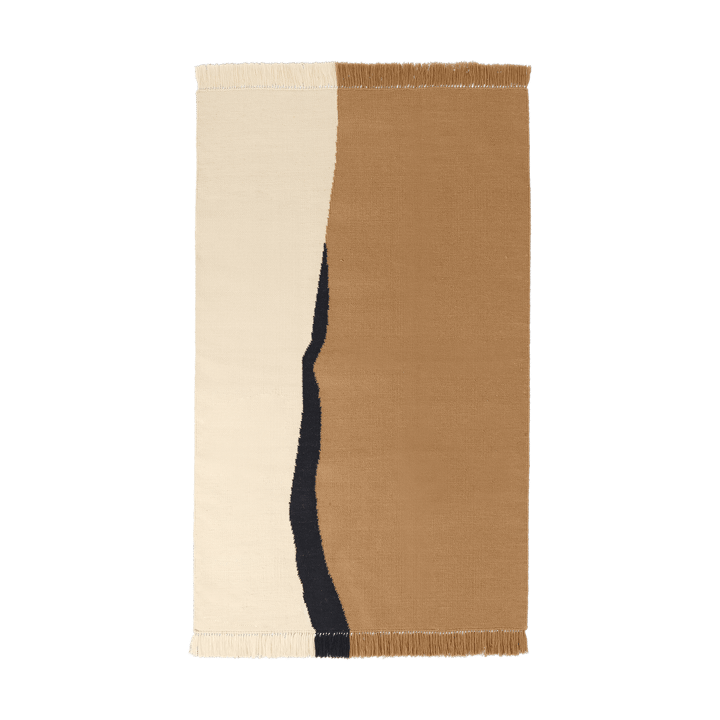 Soil Kelim teppe - Dark sand-off white, 140x200 cm - Ferm LIVING