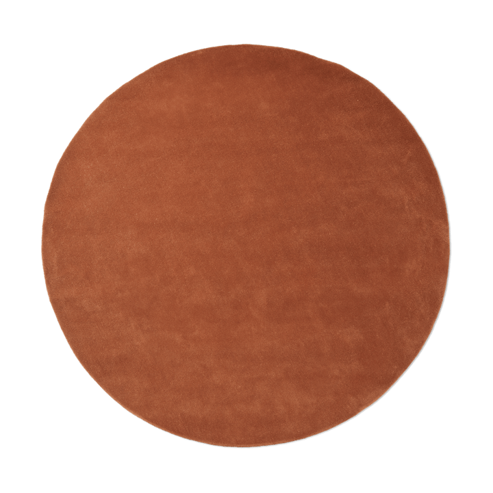 Stille tuftet teppe rundt - Red brown, Ø240 cm - Ferm LIVING