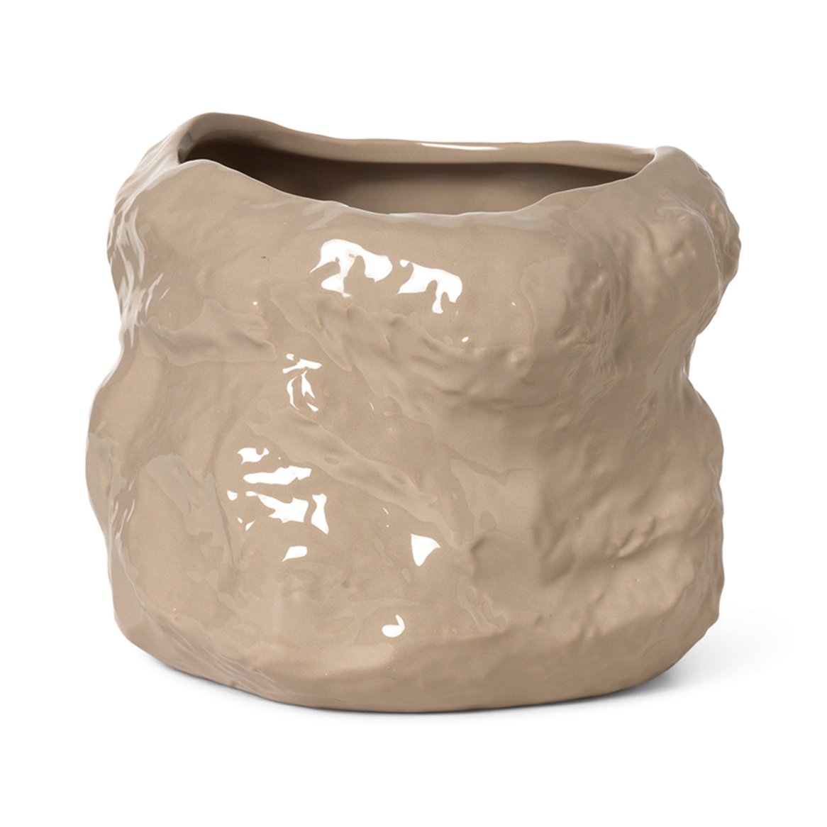 ferm LIVING Tuck krukke 29 cm Cashmere | Skandinavisk Design | Blomsterpotter & krukker | Beige