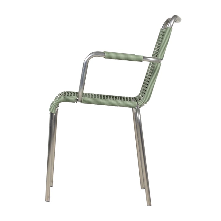 Mya karmstol aluminium, Sage green Fiam