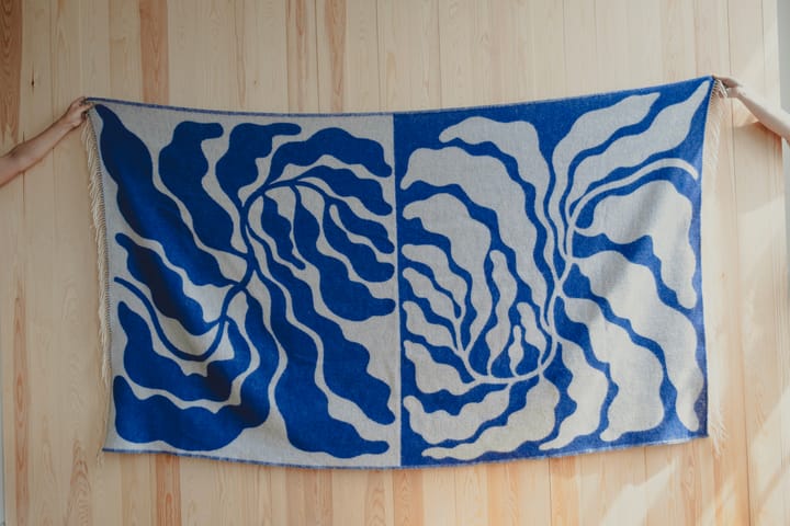 Leaves pledd 130x220 cm, Blue-white Fine Little Day