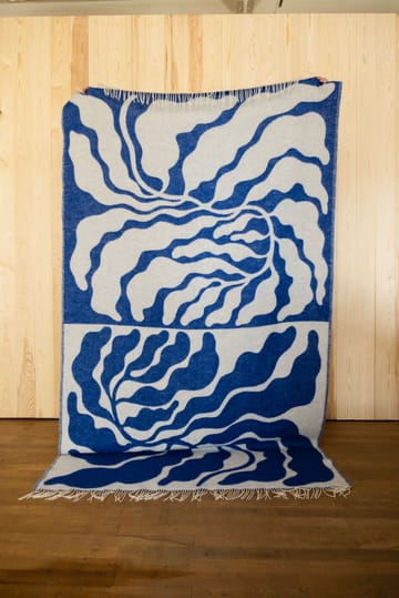 Leaves pledd 130x220 cm - Blue-white - Fine Little Day