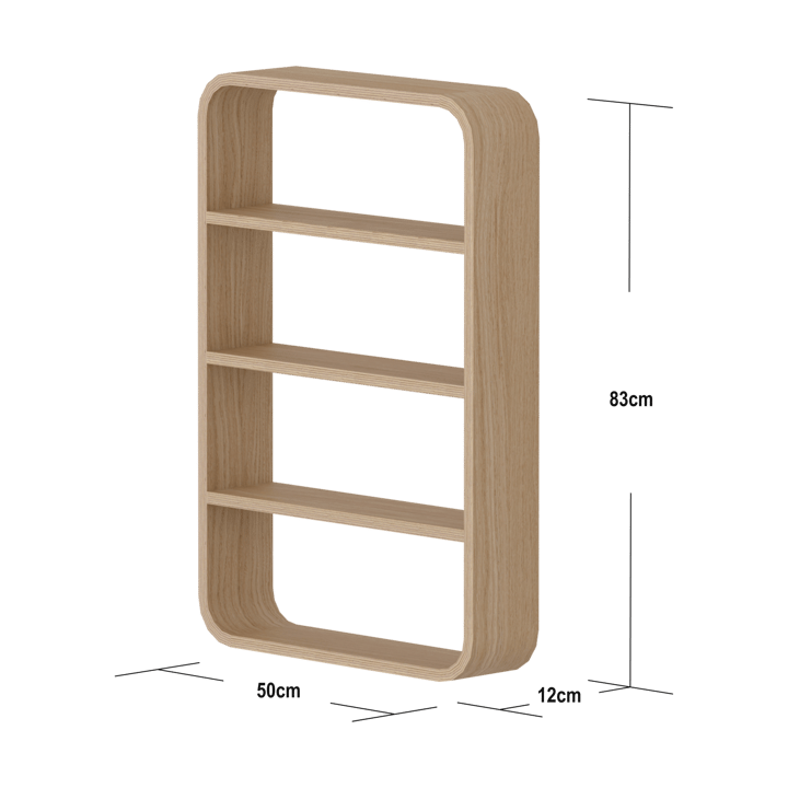 Nova vegghylle 50x83 cm, Eikefinér FLEXA