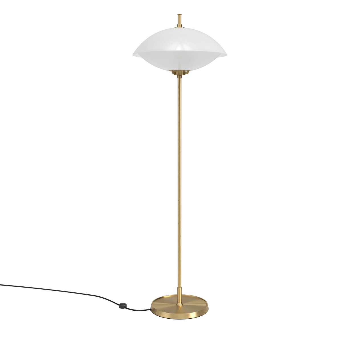 Bilde av Fritz Hansen Clam stålampe 128 cm Opal-brass