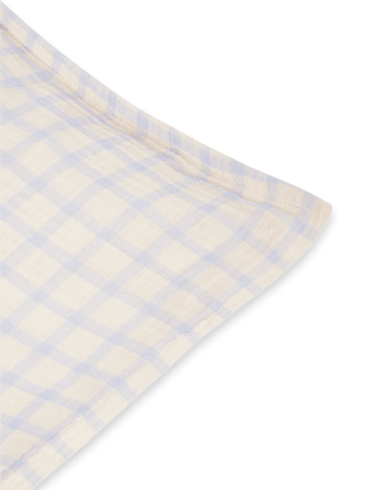 Gingham Sky Blue Muslin putetrekk - 50x60 cm - Garbo&Friends