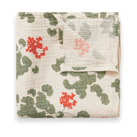 Bilde av Garbo&Friends Pelargonium Muslin Swaddle 110x110 cm