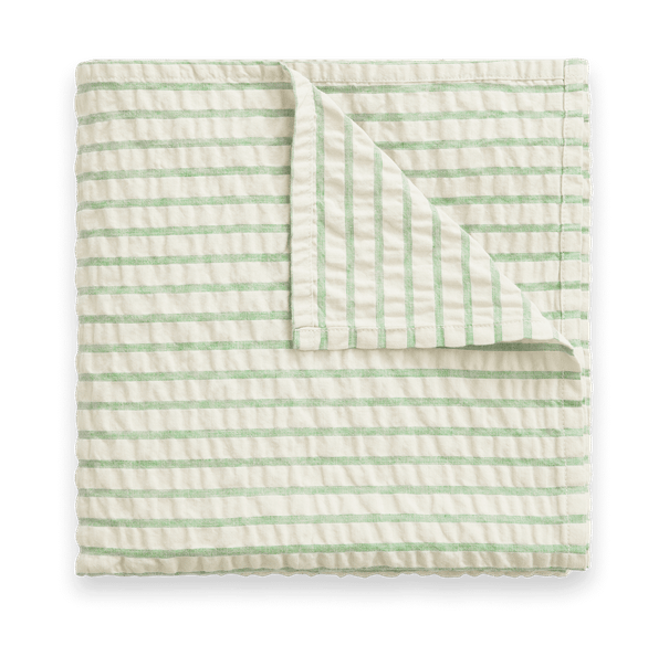 Stripe Emerald Seersucker Swaddle - 110x110 cm - Garbo&Friends