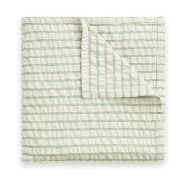 Bilde av Garbo&Friends Stripe Emerald Seersucker Swaddle 110x110 cm