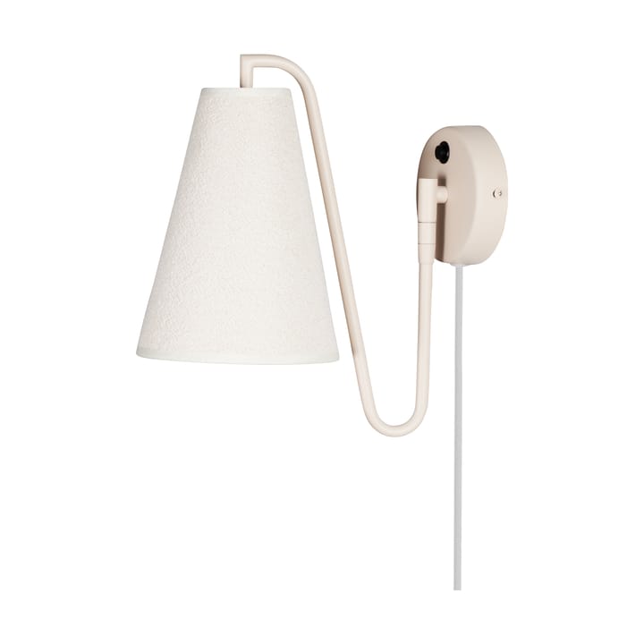 Lou vegglampe - Bouclé hvit-beige - Globen Lighting