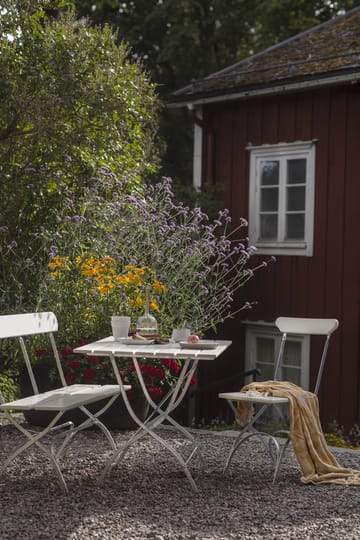 Bryggeribord - Hvit lakkert varmgalvanisert eik - Grythyttan Stålmöbler