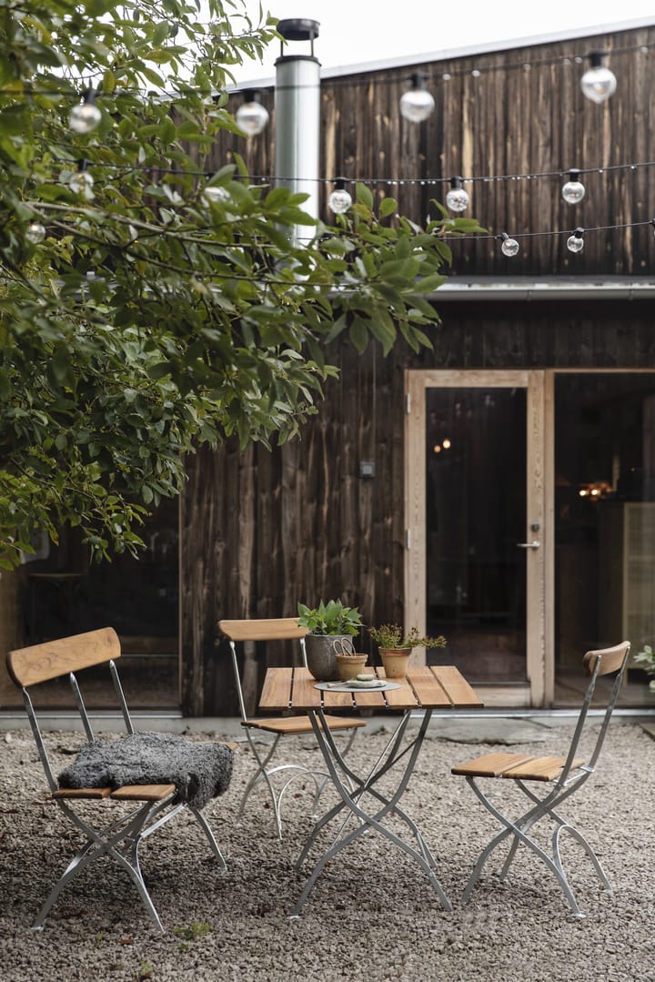 Bryggeribord, Teak-varmgalvanisert stativ Grythyttan Stålmöbler