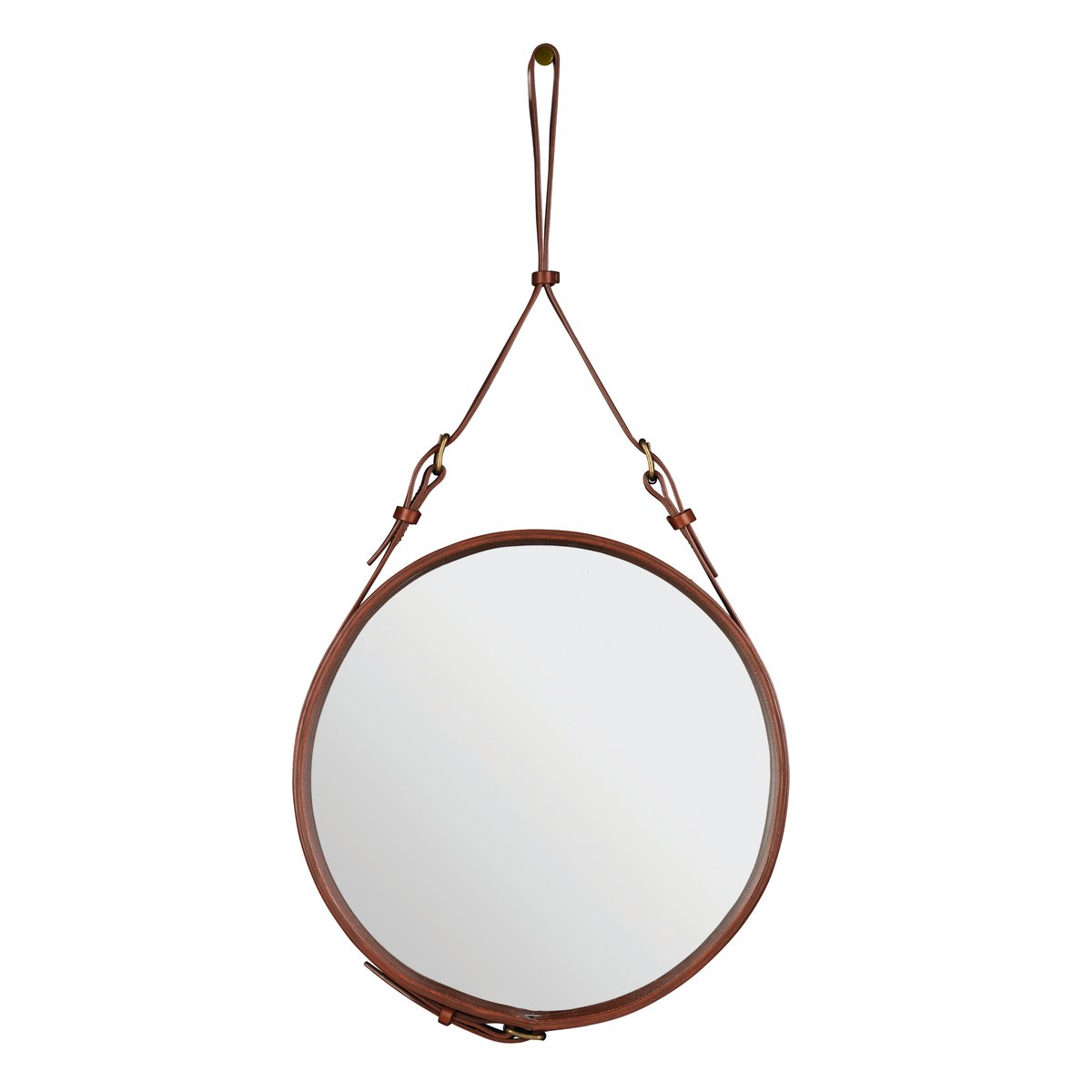 GUBI Adnet Circulaire speil M Brun | Skandinavisk Design | Runde Speil | Brun